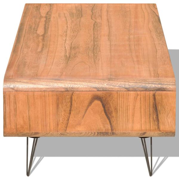 vidaXL Coffee Table 90x55.5x38.5 cm Solid Paulownia Wood Brown