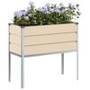 vidaXL Planter Ivory 100 x 45 x 90 cm Galvanised Steel