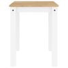 vidaXL Dining Table Panama White 112x60x75 cm Solid Wood Pine