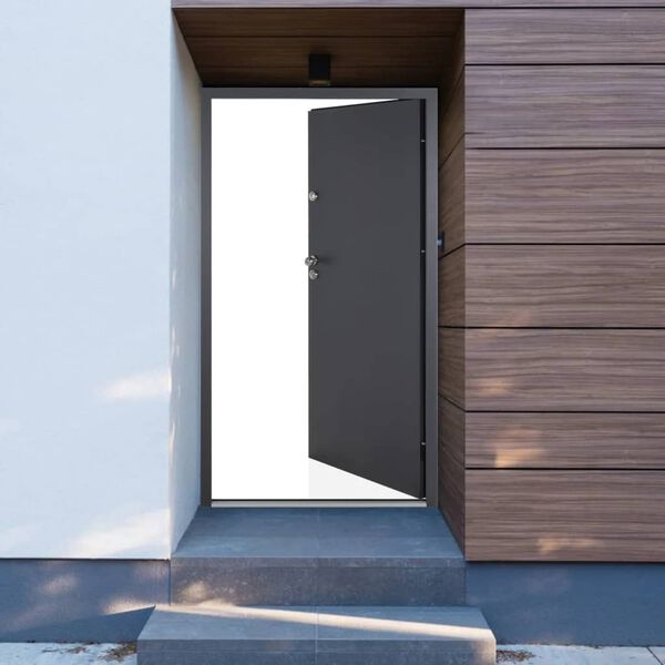 vidaXL Front Door Anthracite 100x200 cm Aluminium