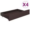 vidaXL Bed Frame without Mattress Dark Brown Solid Wood 180x200 cm Super King (283237+2x321988)