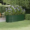 vidaXL Garden Raised Bed Galvanised Steel 224x80x68 cm Green