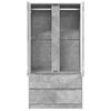 vidaXL Bathroom Cabinet with Drawer Concrete Grey 79.5 x 49 x 156 cm