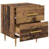vidaXL Bedside Cabinet with Drawer 2 pcs Old Wood 40 x 35 x 47.5 cm