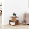 vidaXL Side Table with Shelf Old Wood 30 x 30 x 55 cm Engineered Wood