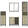vidaXL 4&nbsp;Piece Bathroom Furniture Set&nbsp;Sonoma Oak Engineered Wood