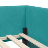 vidaXL Corner Bed Frame with Headboard Turquoise 80 cm x 200 cm Velvet