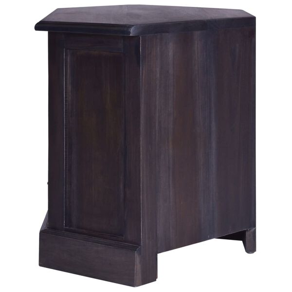 vidaXL Corner TV Cabinet Light Black 80x40x49 cm Solid Wood Mahogany