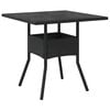 vidaXL Garden Dining Set 3 pcs Black Poly Rattan