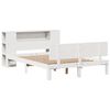 vidaXL Bookcase Bed without Mattress White 140x190cm Solid Wood Pine