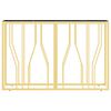 vidaXL Console Table Gold 110x30x70 cm Stainless Steel and Glass