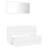 vidaXL 2 Piece Bathroom Furniture Set White Engineered Wood