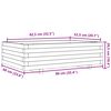 vidaXL Garden Planter Wax Brown 90x60x26.5 cm Solid Wood Pine