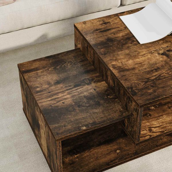 vidaXL Coffee Table Smoked Oak 105 x 50 x 32.5 cm Engineered Wood