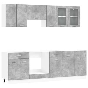 vidaXL Kitchen Unit Lyon 8 pcs Engineered Wood