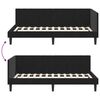 vidaXL Corner Bed Frame with Headboard Black 90 cm x 200 cm Velvet