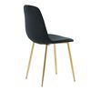 Venture Home Dining Chairs 2 pcs Polar Velvet Black and Brass