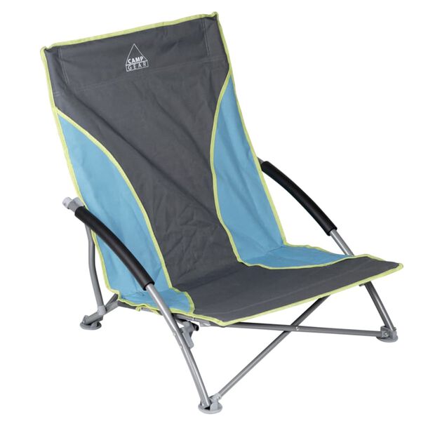 Camp Gear Beach Chair Compact Blue and Grey 1204781
