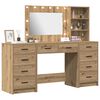 vidaXL Dressing Table with Drawer 3 pcs Artisan Oak Engineered Wood