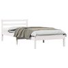 vidaXL Bed Frame White 225.5 x 105.5 x 69.5 cm Solid Pine Wood