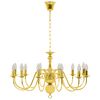 vidaXL Chandelier Golden 12 x E14 Bulbs