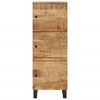 vidaXL Highboard with 3 Doors 40x33x110 cm Solid Wood Mango&Iron