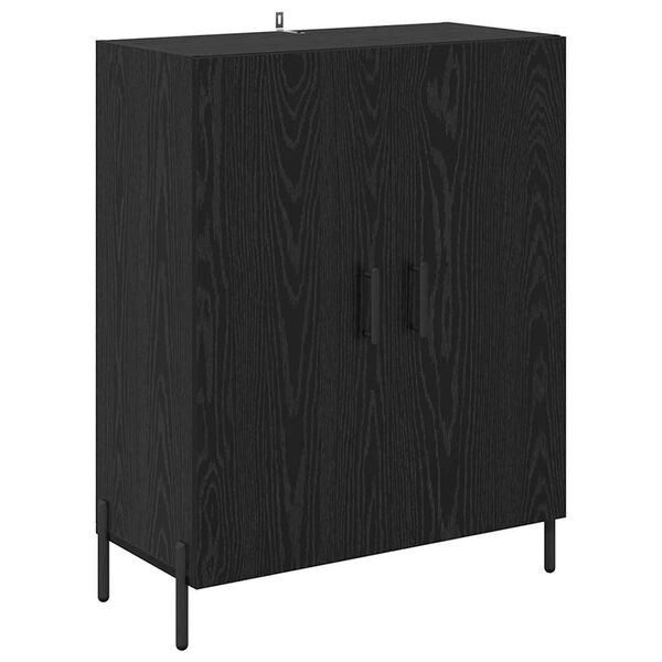 vidaXL Sideboard Black Oak 69.5 x 34 x 90 cm Engineered Wood