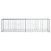 vidaXL Gabion Basket with Cover 200x50x50 cm Galvanised Iron