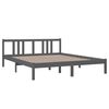 vidaXL Bed Frame without Mattress Grey Solid Wood 160x200 cm