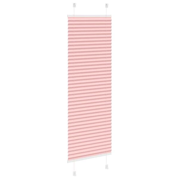 vidaXL Pleated Blind Pink 40x150 cm Fabric Width 39.4 cm Polyester