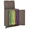 vidaXL Trash Bin with 2 Doors Brown 65x45x88 cm PP