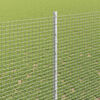 vidaXL Fence with Post Silver 1.5 x 50 m Steel