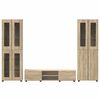 vidaXL TV Cabinet Set with Drawer FLORIN Sonoma Oak Engineered Wood