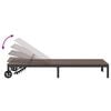 vidaXL Sunbed 1-person Brown 60 x 200 x 27cm Poly Rattan