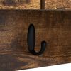 vidaXL Wall-Mounted Coat Rack with Shelf Smoked Oak 50 x 20 x 30 cm