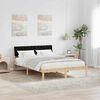 vidaXL Bed frame Brown and black 140 x 190 cm Solid pine wood