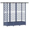 vidaXL Raised Bed with Trellis and Roof Grey 164 x 40 x 121 cm PP