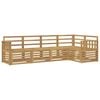 vidaXL Outdoor Sofa Set 5 pcs White Solid Acacia Wood
