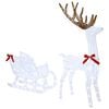 vidaXL Reindeer Pull Sleigh LOVIISA 200 LEDs Cold White