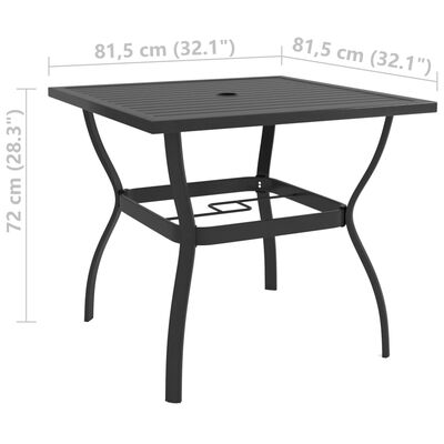 vidaXL Garden Table Anthracite 81.5x81.5x72 cm Steel