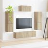 vidaXL TV Cabinet Set Wall-mounted 4 pcs Sonoma Oak Engineered Wood