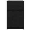 vidaXL LED Bedside Cabinet Black oak 38 x 34 x 61 cm Engineered wood