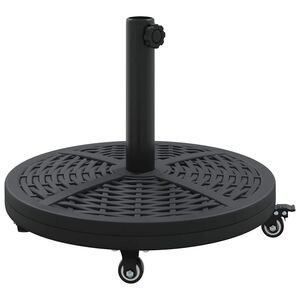 vidaXL Parasol Base 15.2 kg Black Iron Circular