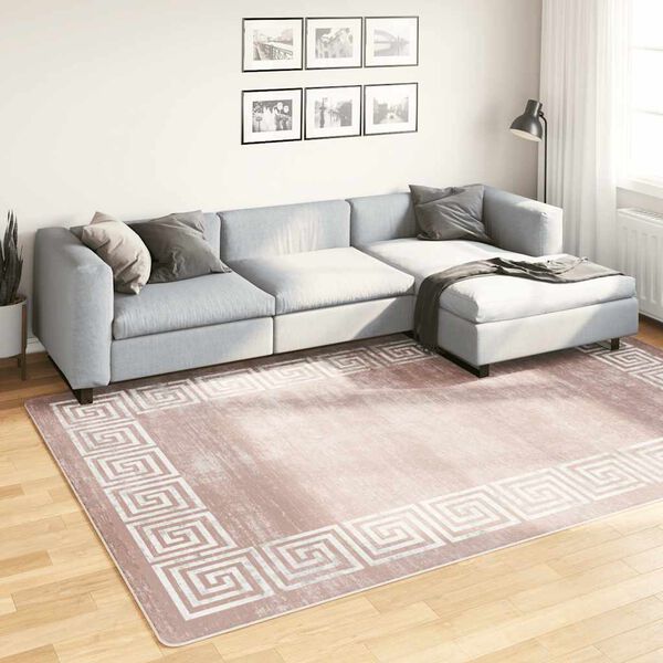 vidaXL Rug Washable 190x300 cm Beige Anti Slip