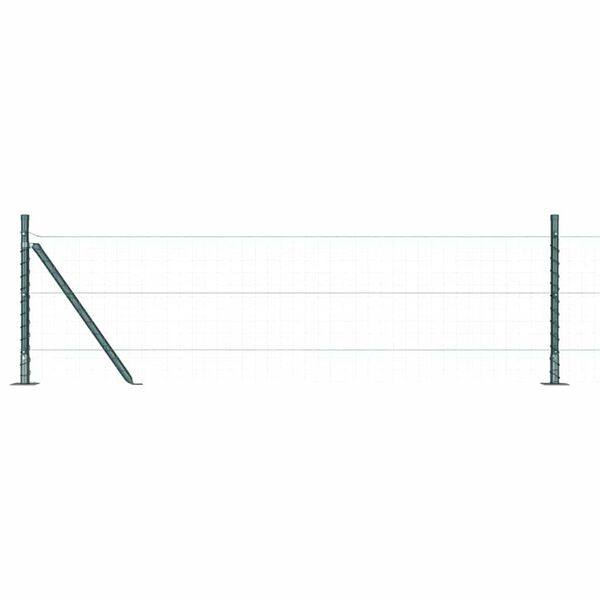 vidaXL Fence Post Other 26 pcs Grey 3.2 x 3.2 x 50 cm Steel