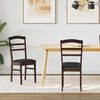 vidaXL Dining Chair 2 pcs Light Brown and Black Solid Rubber Wood