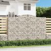 vidaXL Arched Gabion Baskets 2 pcs 300x30x200/220 cm Galvanised Iron