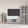 vidaXL TV Cabinet Set with Drawer FLORIN Grey Sonoma Engineered Wood