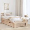 vidaXL Bed Frame with Headboard Natural 80 x 200 cm Solid Pine Wood