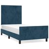 vidaXL Bed Frame without Mattress Dark Blue 90x190 cm Velvet